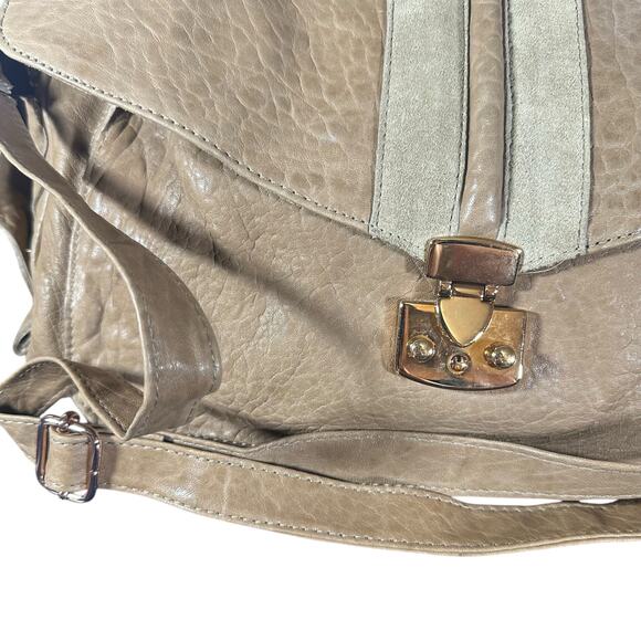 Great by Sandie Tan Leather Satchel Bag – Convertible Crossbody Parisian Chic - Picture 9 of 15